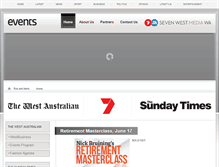 Tablet Screenshot of events.thewest.com.au